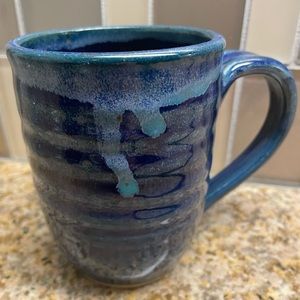 Handcrafted Blue Stoneware Mug